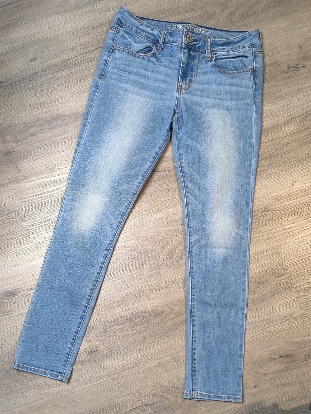 S1214 Super Stretch Jegging w/29.5" Inseam American Eagle Light Wash Size 10